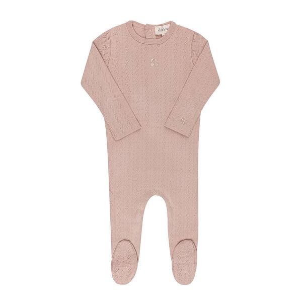 slide 2 of 13, Ely's & Co. Squiggle Pointelle Footie Collection Pink - 1 Months