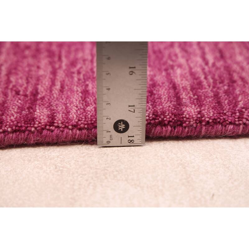 ECARPETGALLERY Hand Loomed Kashkuli Gabbeh Dark Magenta Wool Rug - 4'10 x 7'9