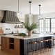 preview thumbnail 4 of 14, Modern Black Gold Pendant Clear Glass Kitchen Island Light Bowl-Shape Shade for Dining Room