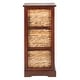 preview thumbnail 10 of 12, SAFAVIEH Halle Cherry 3 Wicker Basket Storage Unit - 17.3" x 13.4" x 29.5"
