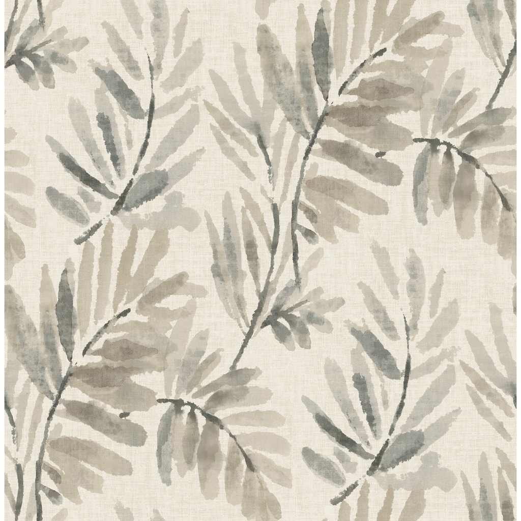 A-Street Prints Serenade Grey Ferns Wallpaper