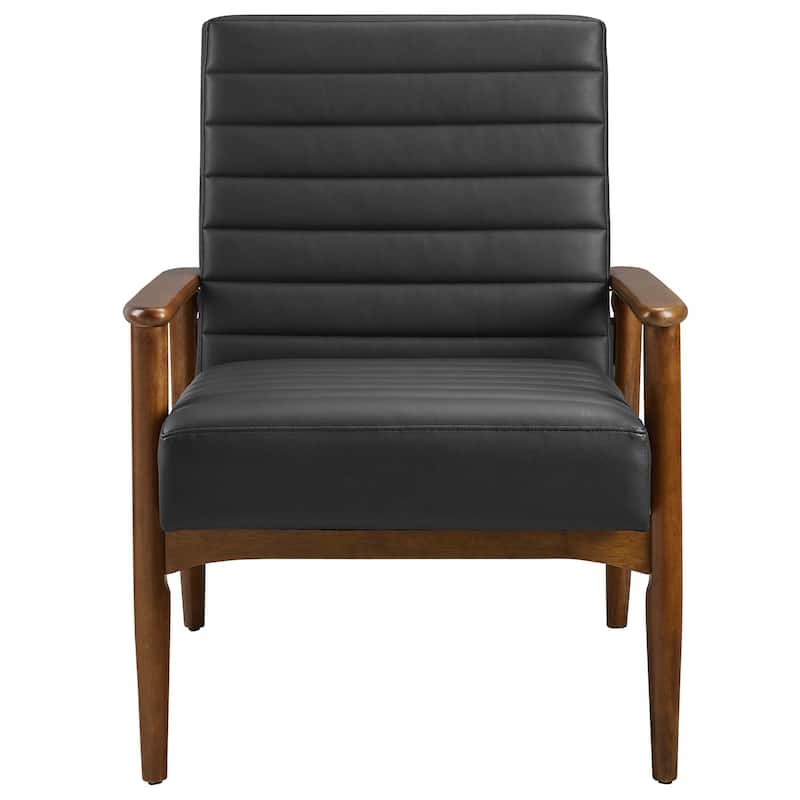 Jensen Vegan Leather Accent Chair in French Oak Tan
