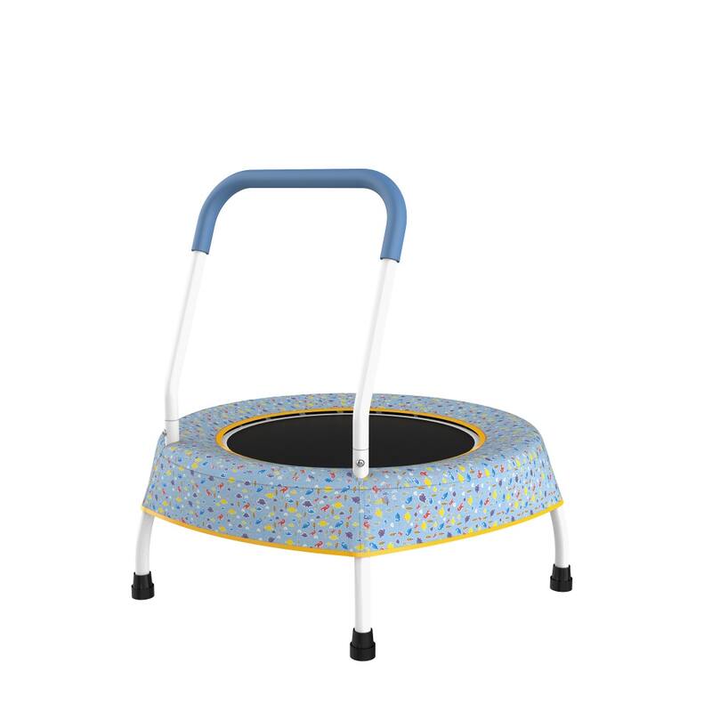 27.5 in.W Toddler Trampoline for Kids 1 Year Plus with Handle