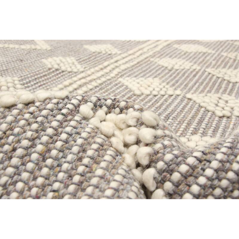 ECARPETGALLERY Braid weave Sienna Brown Wool Rug - 5'11 x 9'3