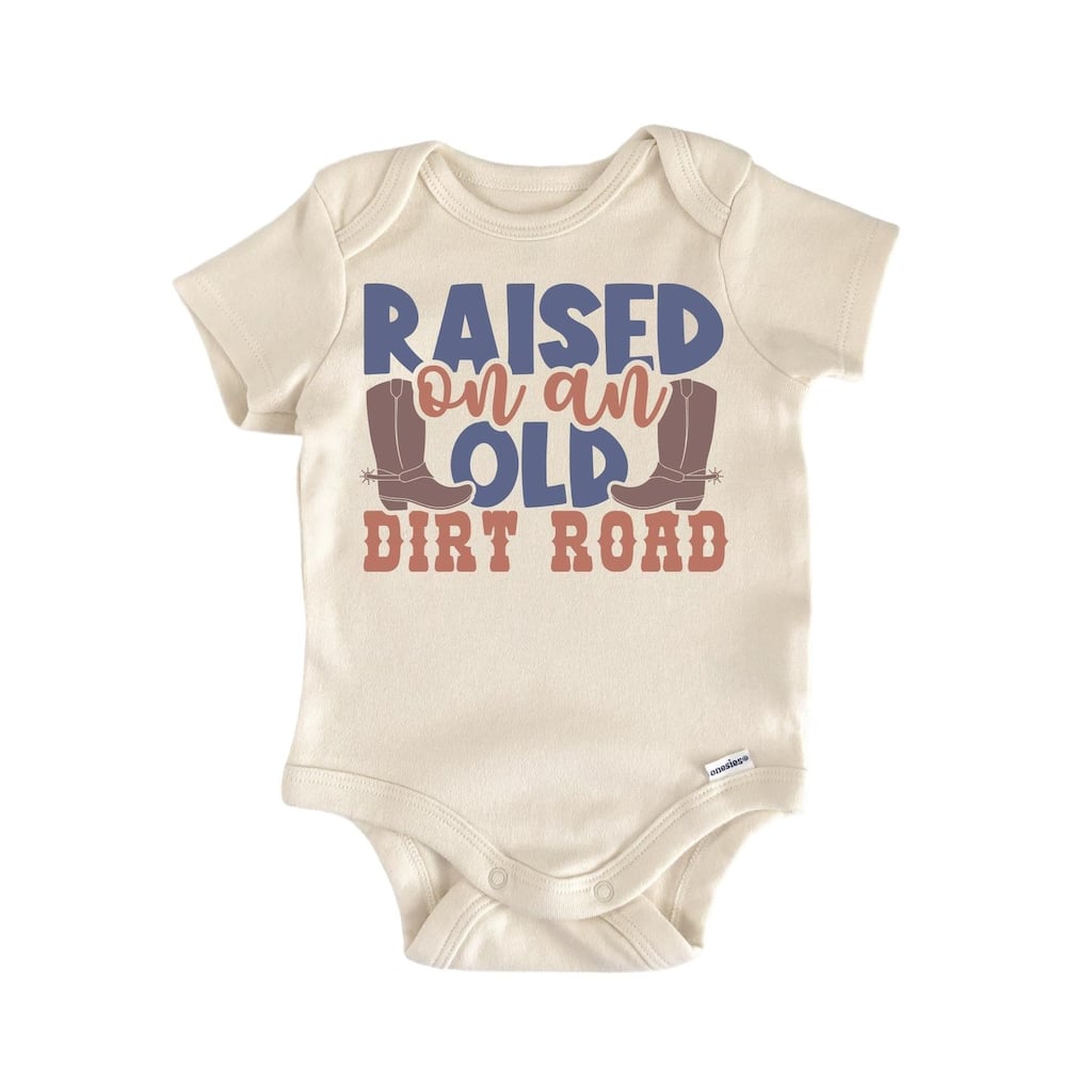 Raised Dirt Road Country - Baby Boy Girl Clothes Infant Bodysuit Funny Cute Newborn