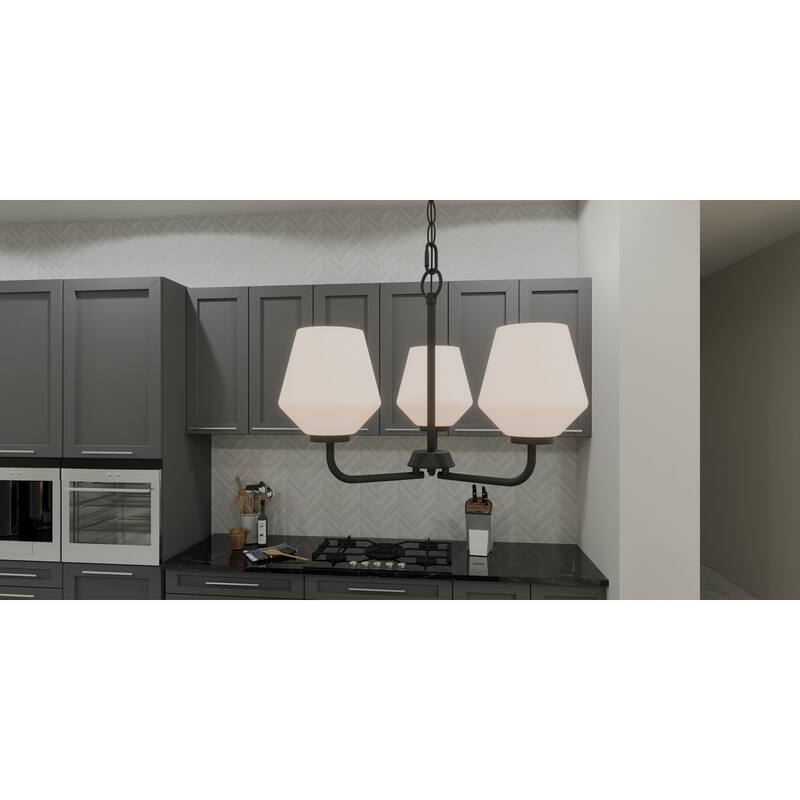 Nielson 3-Light Matte Black Pendant Light