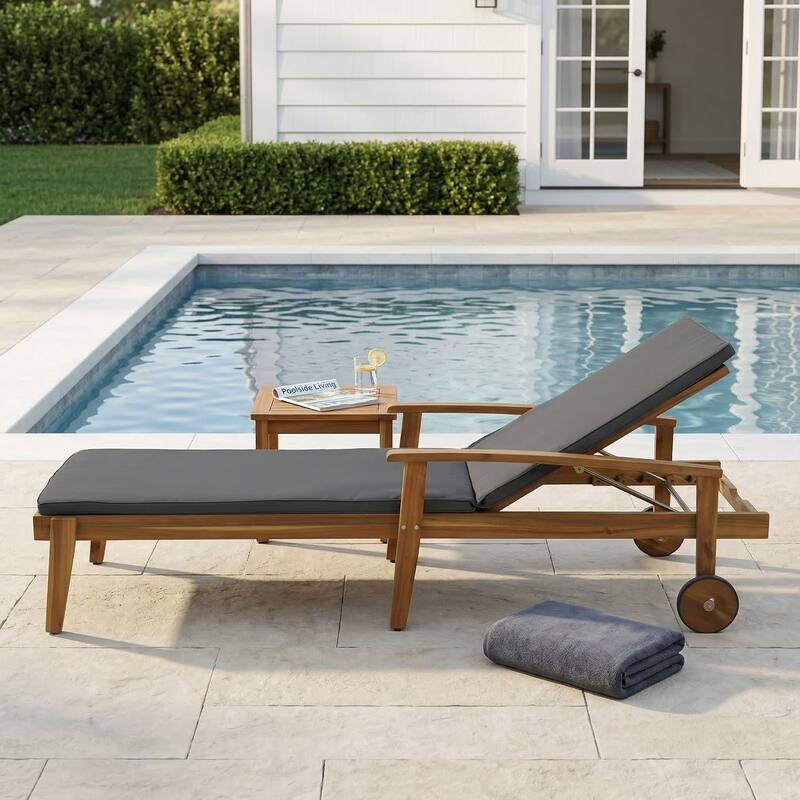 Elegant Rosewood Adjustable Recliner Chair Durable Hardwood