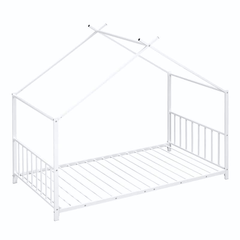 Twin Size Metal House Platform Bed