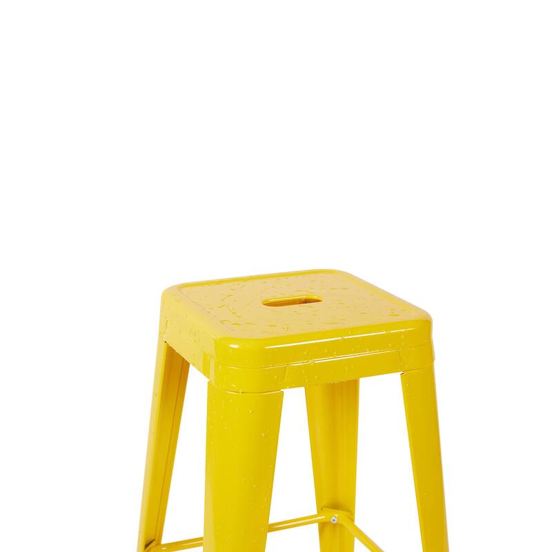 AC Pacific 30 Inch Industrial Stackable Metal BarStools Set of 4