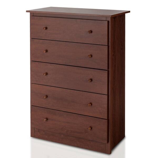 Shop 5 Drawer Chest Storage Dresser Wooden Clothes Organizer