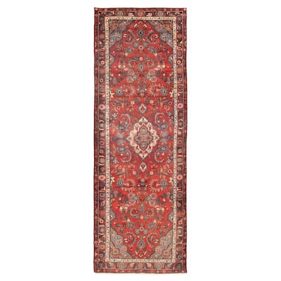 ECARPETGALLERY Hand-knotted Andelz Red Wool Rug - 3'8 x 10'5