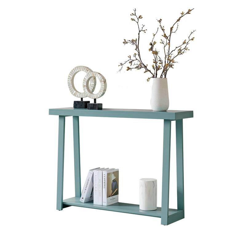 Emma Collection Wood 36" Modern Console Table with Shelf