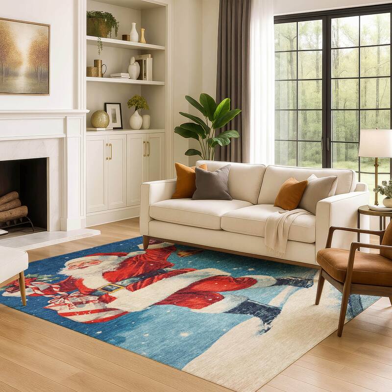 Premium Washable Super Soft Christmas Santa Mayfield Rug