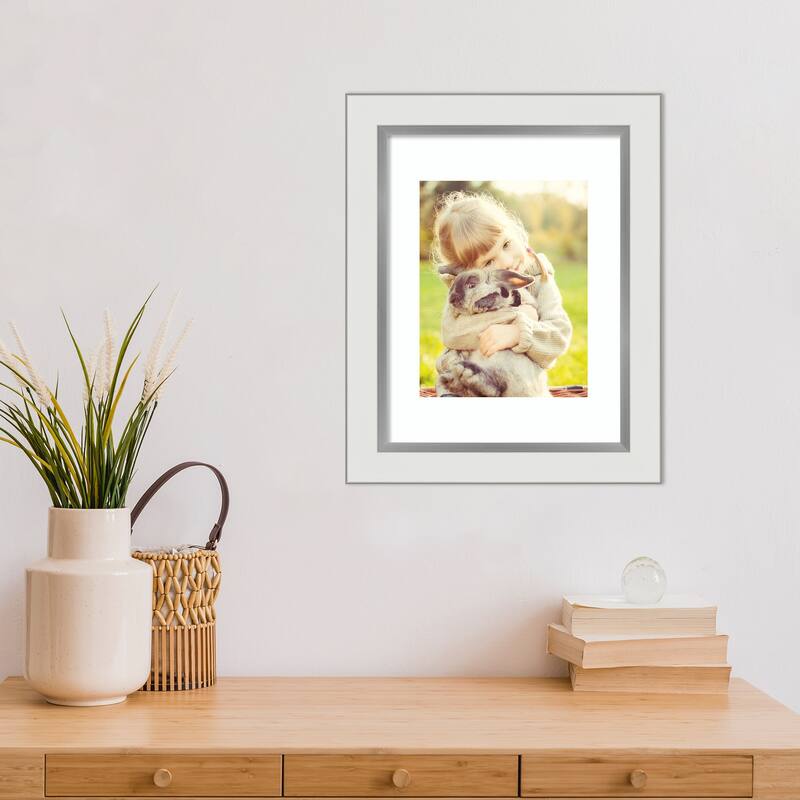 Eva Black Silver Narrow Framed Picture Frame, Photo Frame