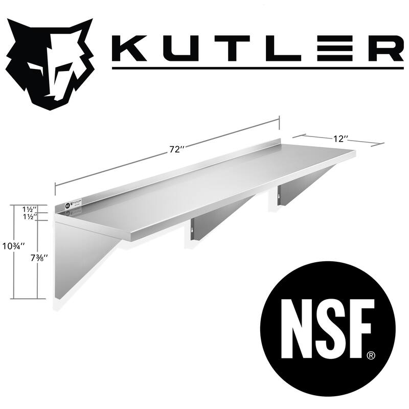Stainless Steel Shelf NSF Commercial Kitchen Wall Shelving
