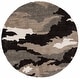 preview thumbnail 1 of 2, SAFAVIEH Florida Shag Kenny Camouflage 1.2-inch Thick Rug 5' Round - Beige/Multi