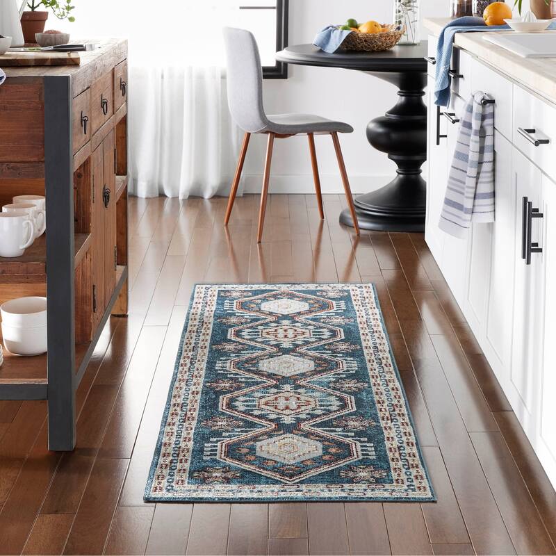 Everwash Treasure Saul Southwest Geometric Machine Washable Area Rug