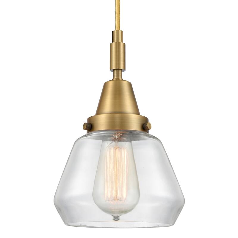 Innovations Lighting 447-1P-G172 Fulton 7" Wide Mini Pendant with - Brushed Brass