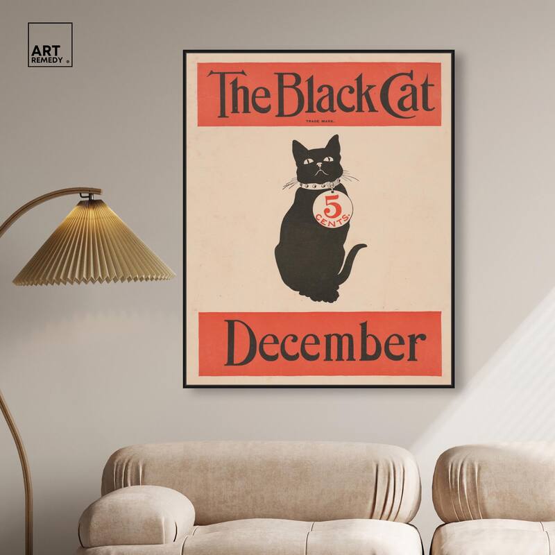 The Black Cat December 1890 Canvas by Art Remedy