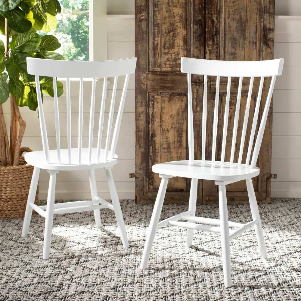 SAFAVIEH Suhair Spindle Farmhouse Dining Chair (Set of 2) - 20.5" x 21" x 36" - 21"W x 21"D x 36"H