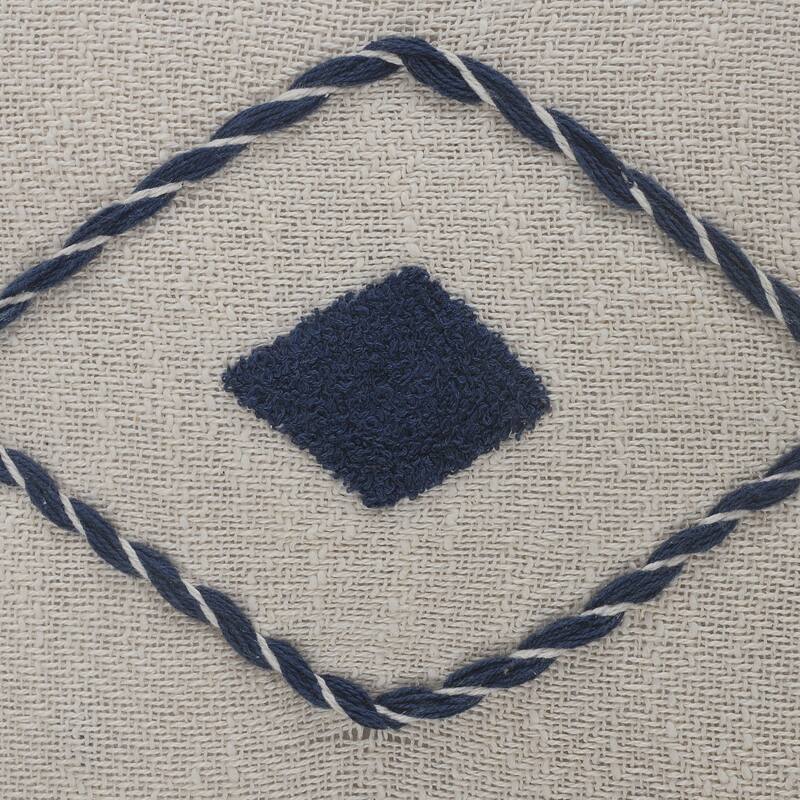 Sevita Coastal Edge Geometric Diamond Throw Pillow