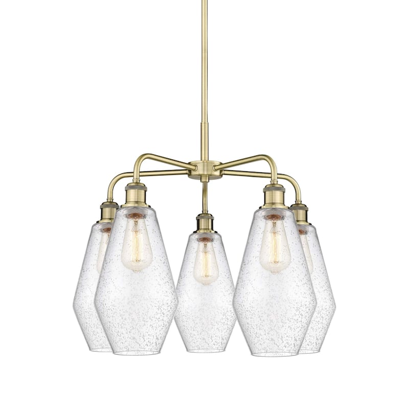 Innovations Lighting 516-5CR-20-25 Cindyrella Chandelier Cindyrella 5 - Antique Brass / Seedy