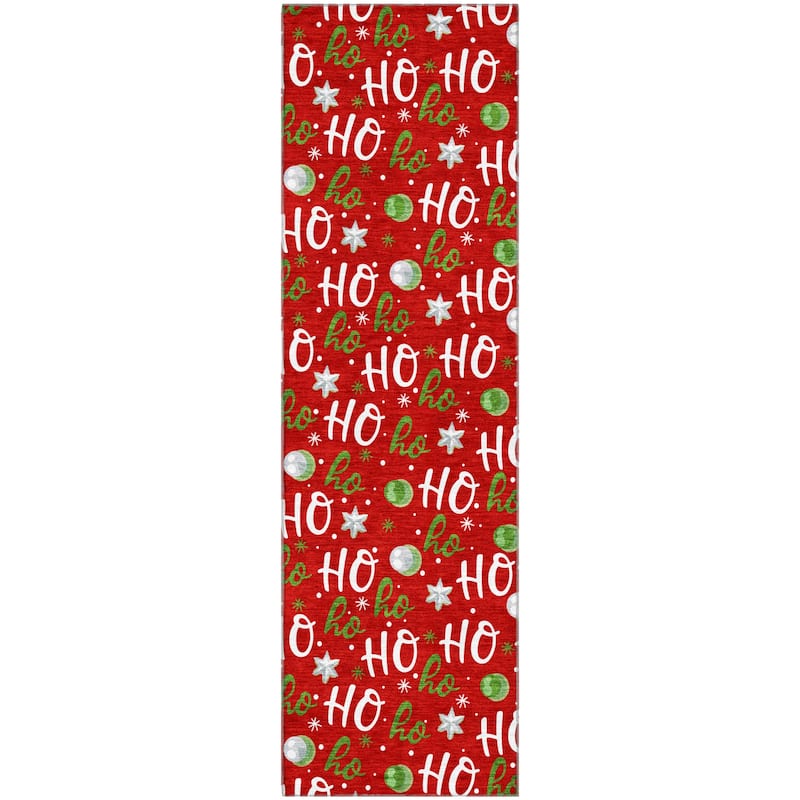 Premium Washable Super Soft Christmas Ho Ho Mayfield Rug