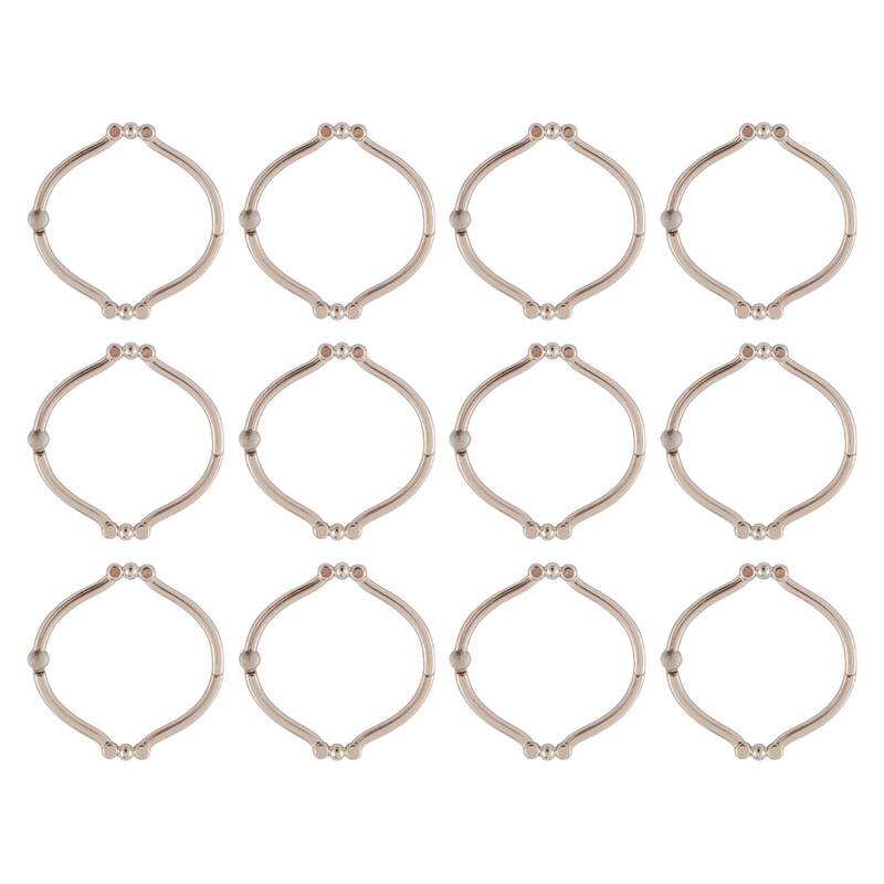 Utopia Alley Rustproof Zinc Shower Curtain Rings for Bathroom, Set of 12