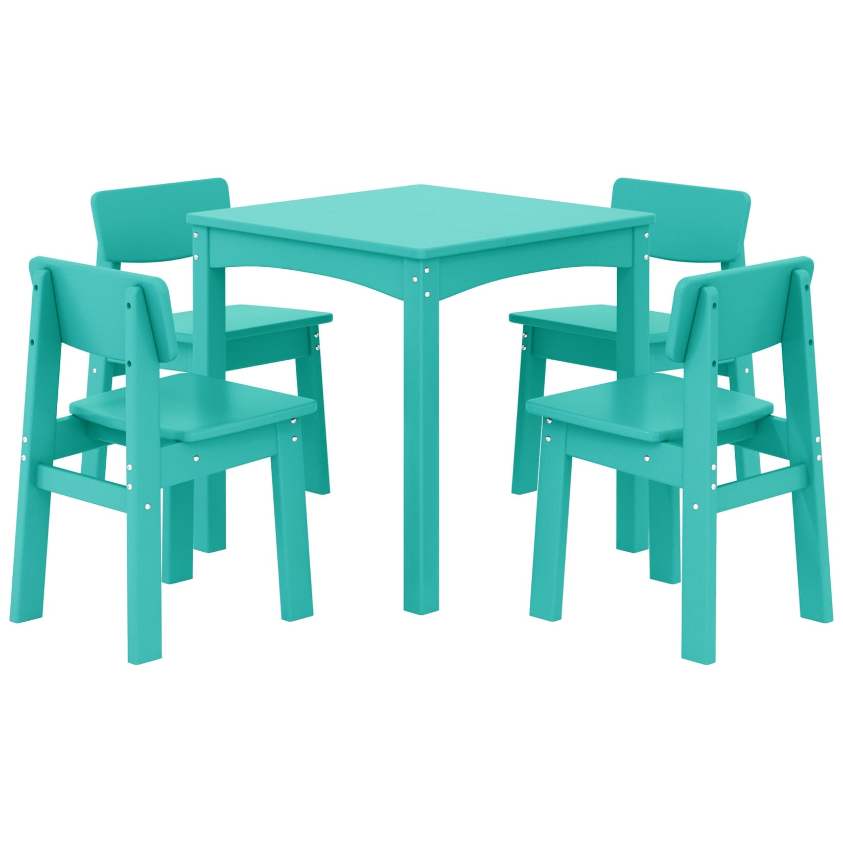 Polytrends Garden Party Kids Outdoor 5-Pieces Dining Set