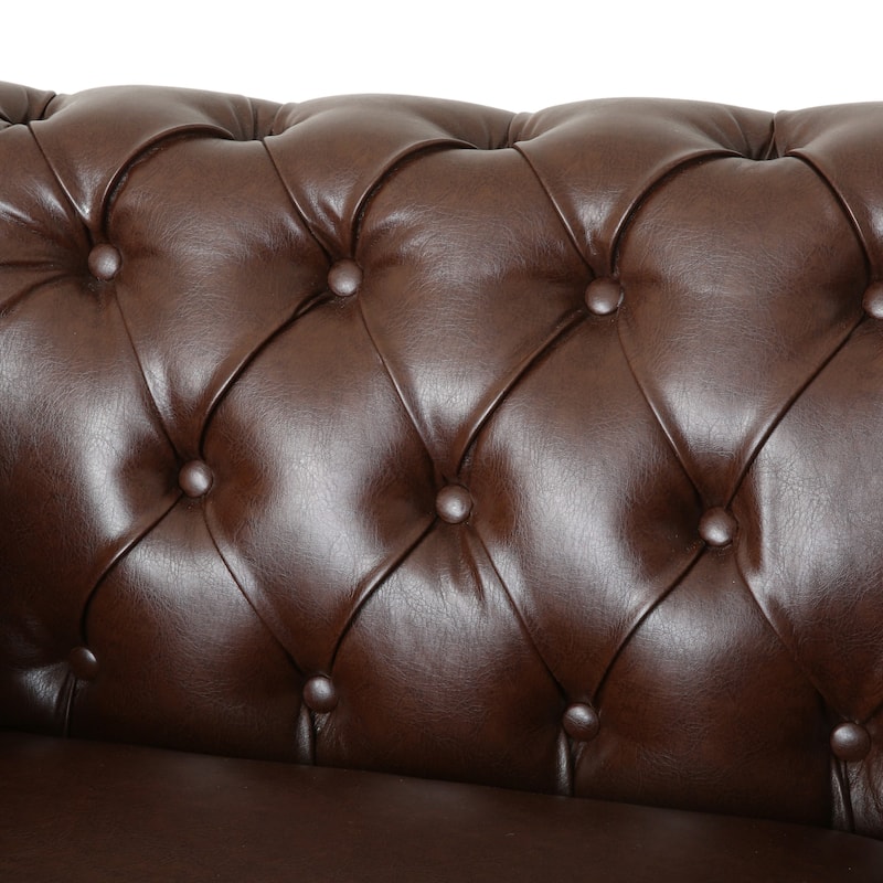 Castalia Chesterfield Tufted Club Chair by Christopher Knight Home - 39.00" L x 33.50" W x 28.00" H