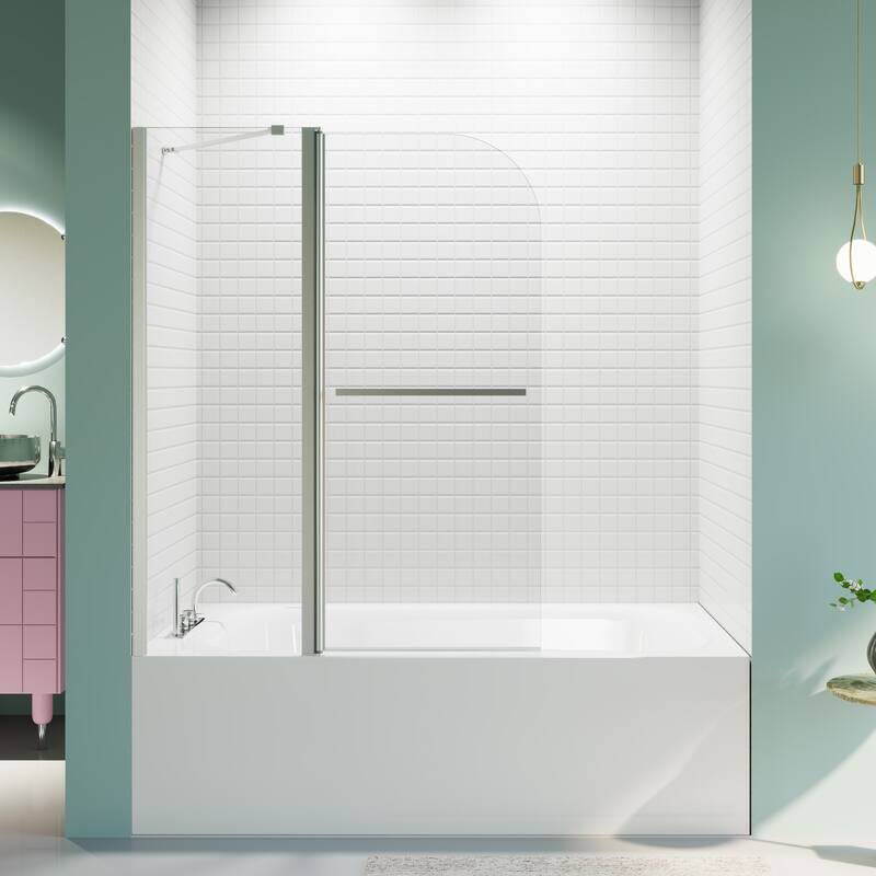 43 in. W * 58 in. H Frameless Folding Shower Doors