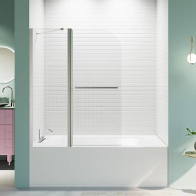 43 in. W * 58 in. H Frameless Folding Shower Doors