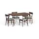 Bryner Mid-Century Modern 5 Piece Dining Set by Christopher Knight Home - Natural Walnut + Mint