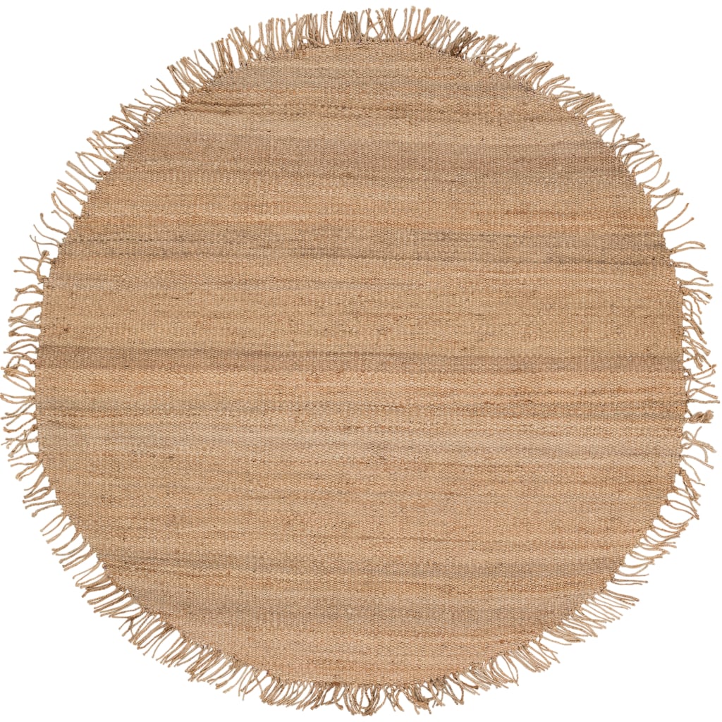 Hand-woven Natural Fiber Jute Area Rug - 6' Round - 6' Round