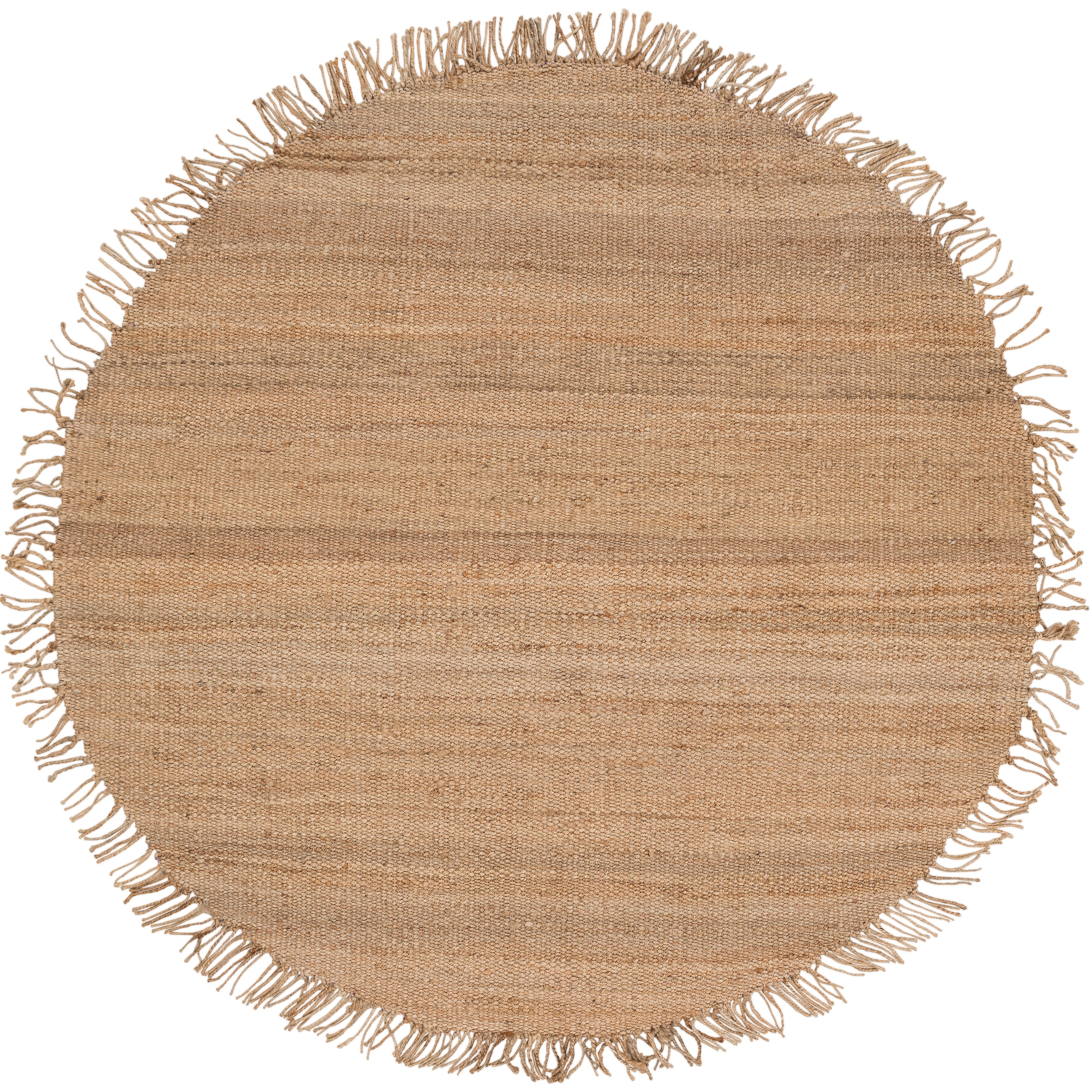 Hand-woven Natural Fiber Jute Area Rug - 6' Round - 6' x 6'