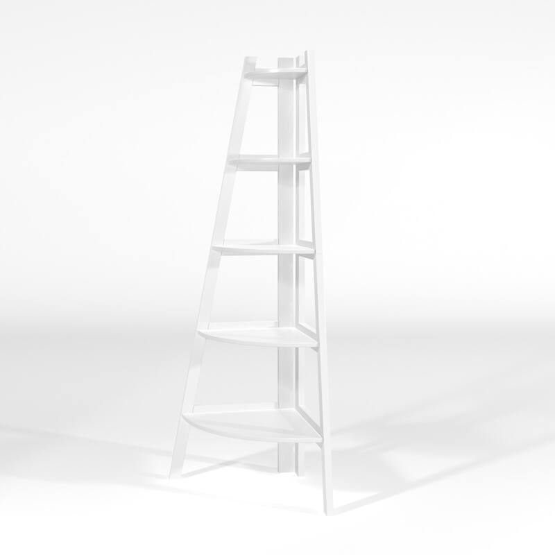 Kiki Transitional 5-Tier Corner Ladder Display Bookshelf by Furniture of America