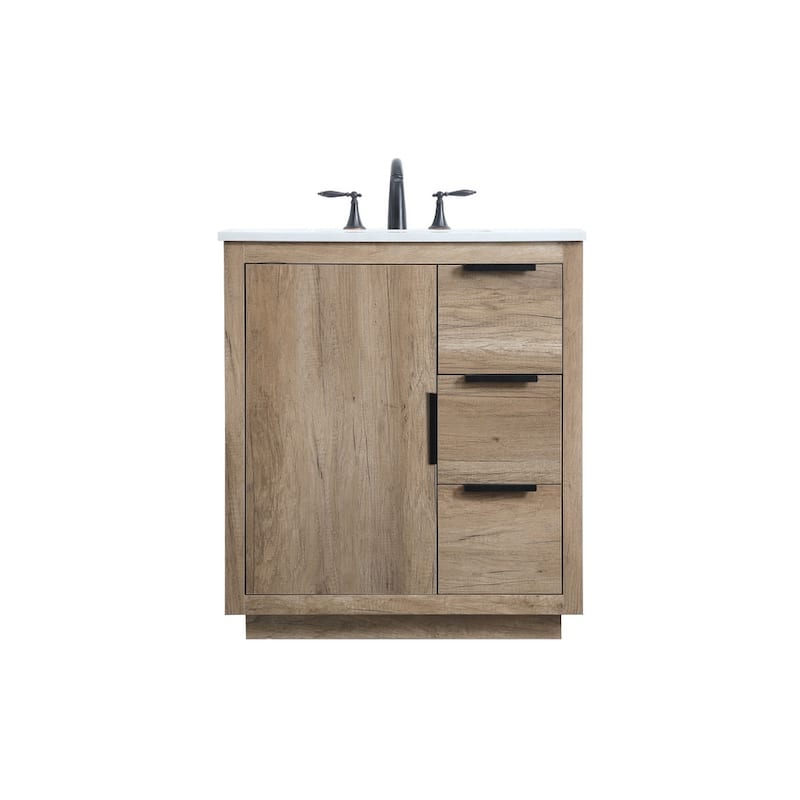 Elegant Lighting VF19430 Blake 30" Free Standing Single Basin Vanity - Natural Oak - Oak Finish