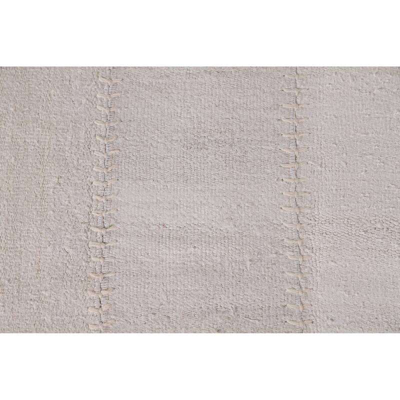 Earth Tone Kilim Turkish Area Rug Flatweave Geometric Silk Carpet - 9'9"x 13'0"