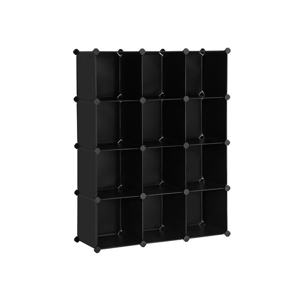 Songmics 6 Cube Storage Organizer Modular Storage Cube Bookshelf Diy Plastic  Closet Storage Shelves, Bedroom Gray : Target
