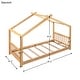 preview thumbnail 10 of 8, Twin Size House-Shaped Platform Bed with Headboard and Footboard , Unique Roof Design