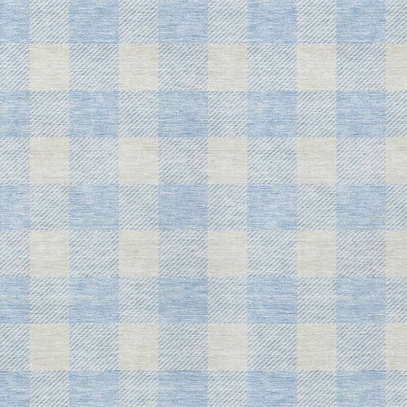 HomeRoots Plaid Transitional Rectangle Outdoor Rug
