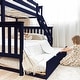 preview thumbnail 50 of 63, Max and Lily Twin over Full Bunk Bed with Trundle Bed Blue