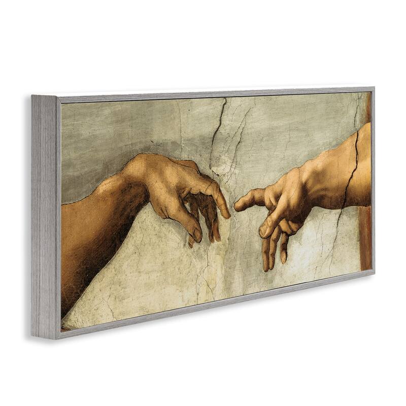 Hands of The Creation Of Adam Religious Painting Framed Wall Art