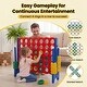 preview thumbnail 43 of 45, Costway Jumbo 4-to-Score 4 in A Row Board Game Set Outdoor Indoor Kids
