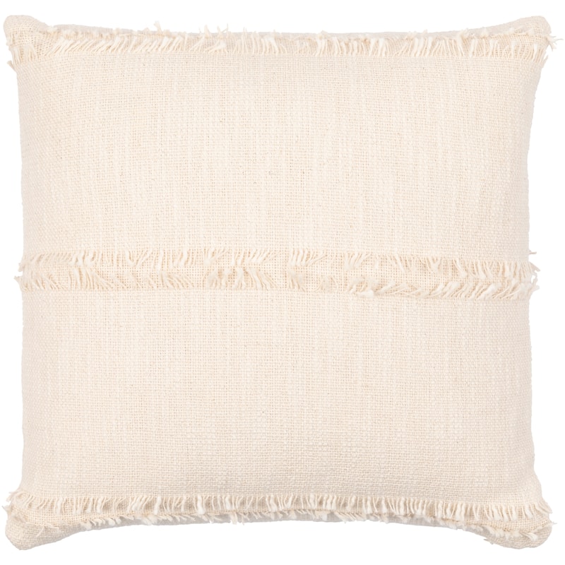 Aylah Solid Woven Cottage Coastal Throw Pillow