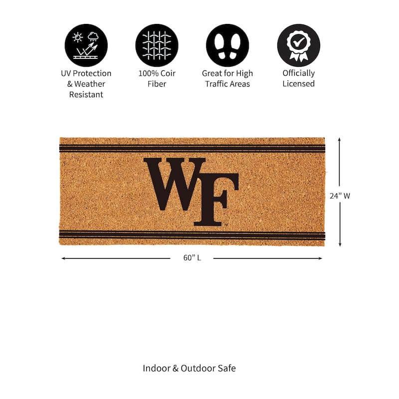 Wake Forest University Monochrome Indoor/Outdoor Coir Door Mat