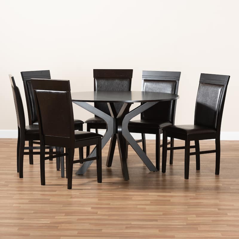 Jeane Modern and Contemporary 7-Piece Dining Set