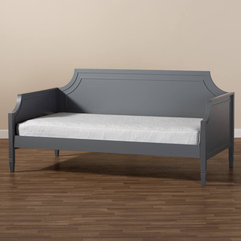 Mariana Classic and Traditional Wood Daybed-Grey or White