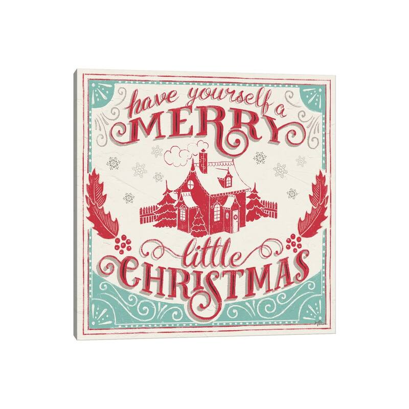 iCanvas "Merry Little Christmas V" by Janelle Penner Canvas Print