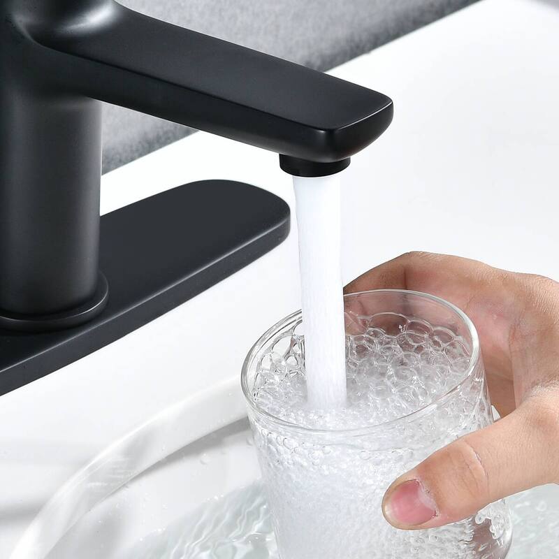 VANITYFAIR Matte Black Single Handle Bathroom Sink Faucet